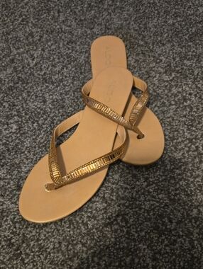 ALDO Copper Beaded Strap Women's Sandals